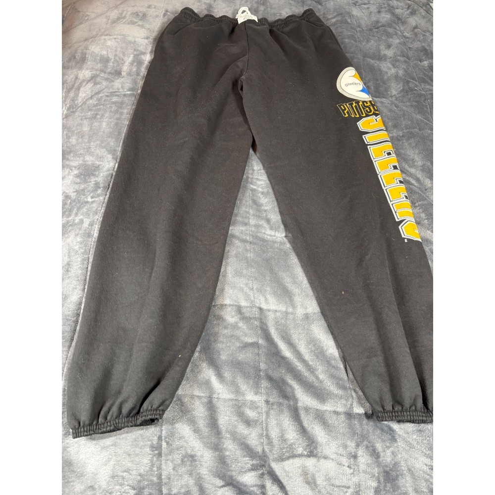 Team‎ Rated Pittsburgh Steelers Sweatpants Mens XL Black Vintage NFL USA Made